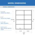 Matte Shower Doors with Customizable Width - Matte Finish