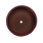 Bean Paste Red 4-Piece Ceramic Planter Pot Set with Drainage Hole - Indoor Outdoor