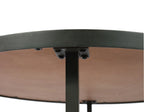Round Solid Wood Coffee Table with Easy Assembly - Light Brown