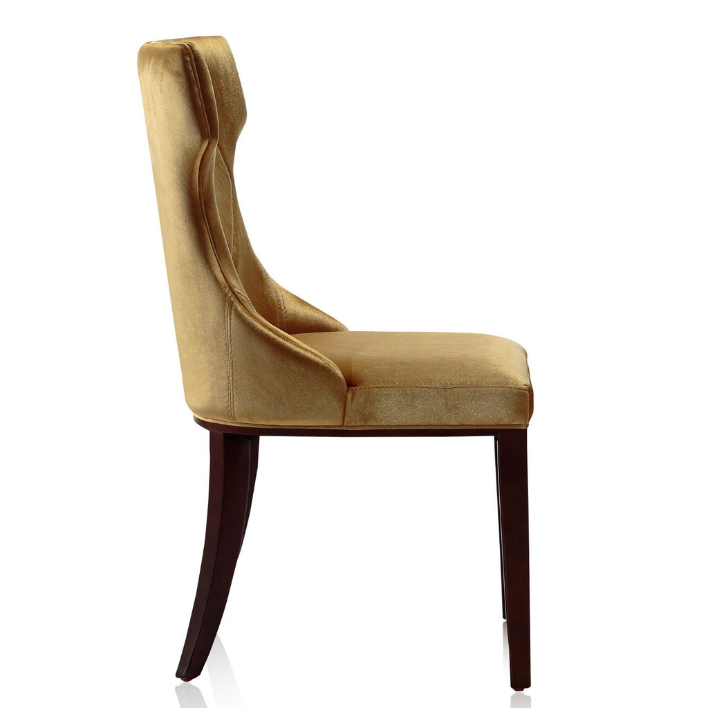 Reine Dining Chair Set of 2 with Solid Wood Frame and Classic Design - Multiple Colors