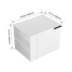 Modern Bathroom Vanity with Side Storage - Light Brown or White