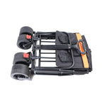 Large Capacity Folding Outdoor Wagon Cart with Extender - Black & Orange