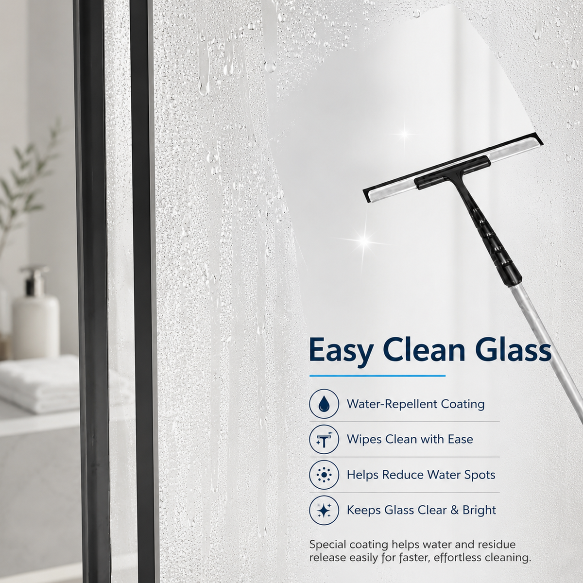 60" x 73" Frameless Sliding Shower Doors with Soft Close - Glass