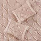7 Piece Tufted Comforter Set Blush King