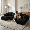 132.1 Inch Modular Sectional Sofa with Double Chaise