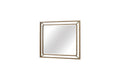 Light Brown Mirror with Metal Accents - 46" W x 1.5" D x 38" H