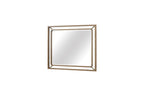 Light Brown Mirror with Metal Accents - 46" W x 1.5" D x 38" H