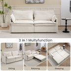 Convertible Sleeper Sofa Bed with Storage and USB/C Charging - Fabric