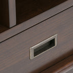 Mid Century Wide Bookcase with Storage Drawers - Multiple Colors