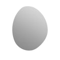 Asymmetrical Bathroom Wall Mirror with Shatterproof Back - Silver