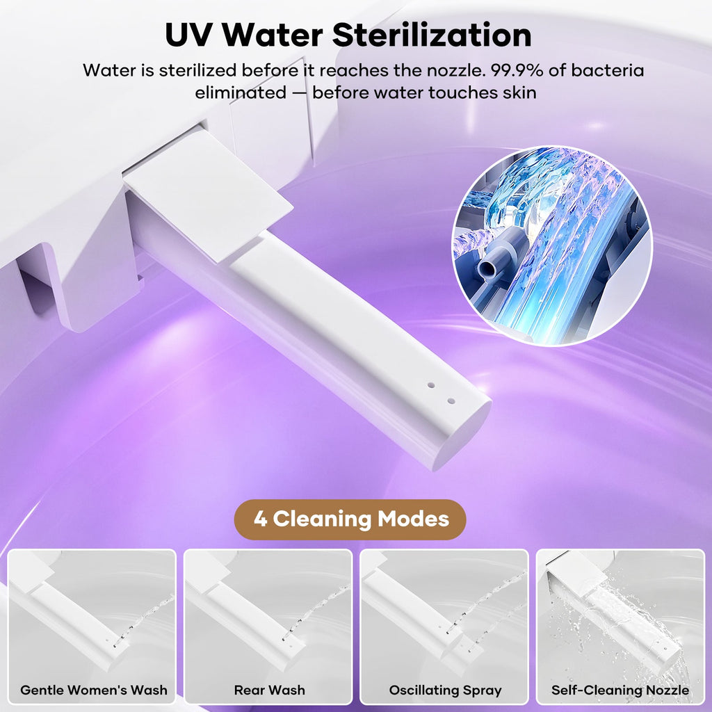 Fully Intelligent Toilet with Automatic Flip Cover - Porcelain