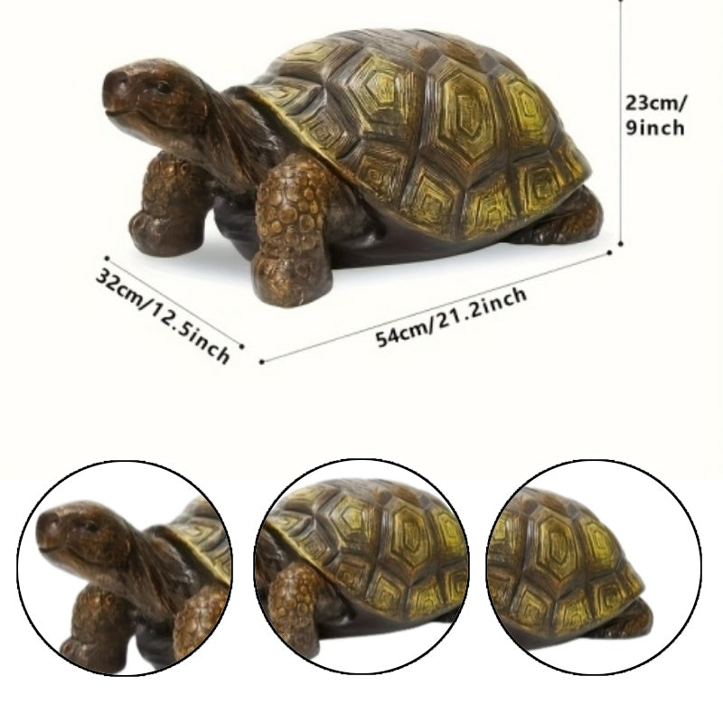 Large 3D Turtle Statue with Realistic Detailing - Resin