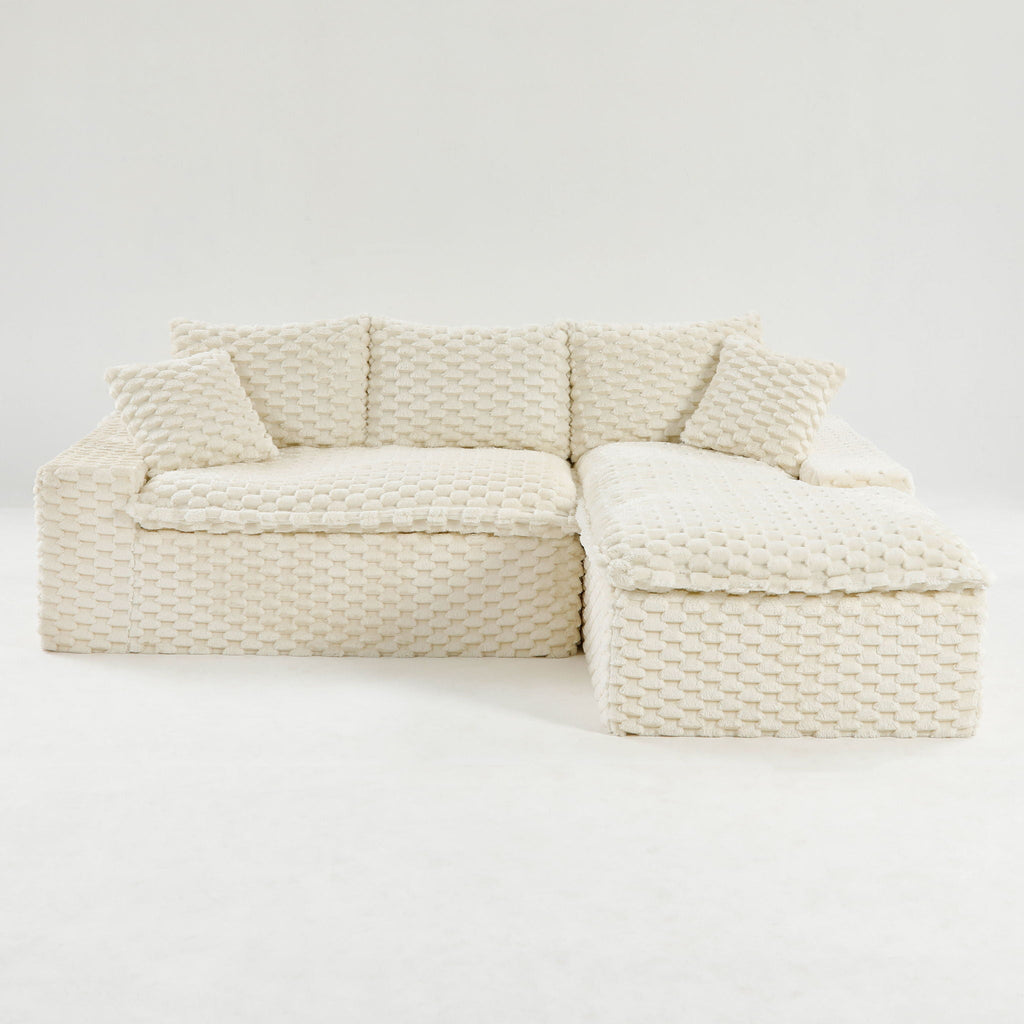 Convertible Modular Sectional Sofa with Twin Seat and Chaise - Multiple Colors
