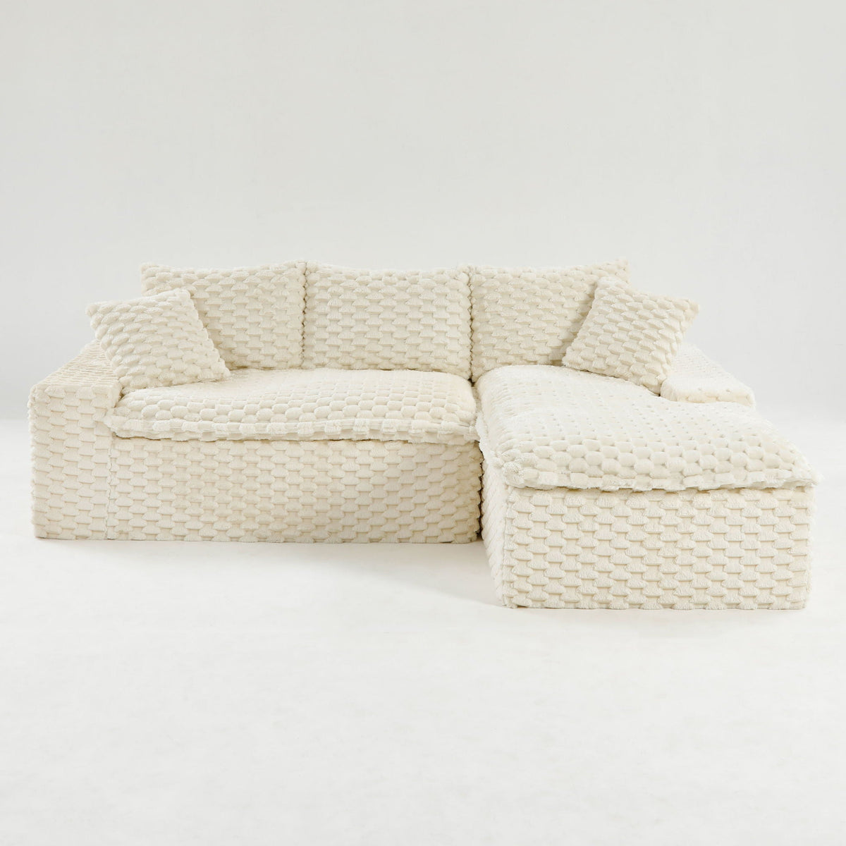 Convertible Modular Sectional Sofa with Twin Seat and Chaise - Multiple Colors