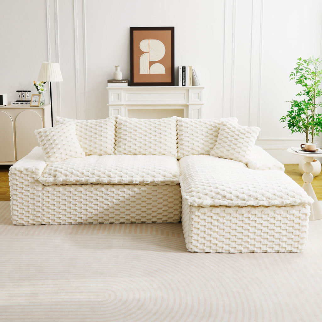 Convertible Modular Sectional Sofa with Twin Seat and Chaise - Multiple Colors