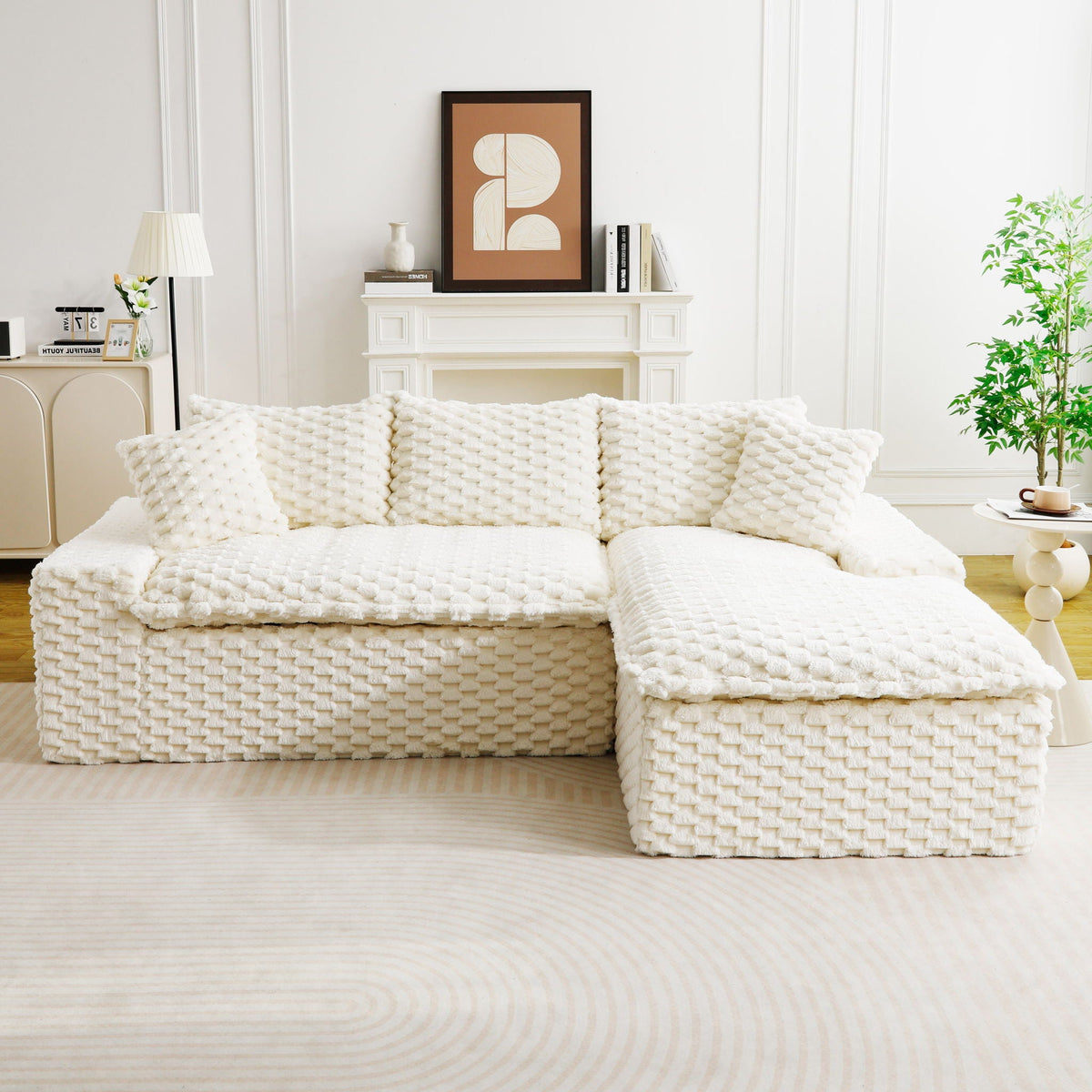 Convertible Modular Sectional Sofa with Twin Seat and Chaise - Multiple Colors