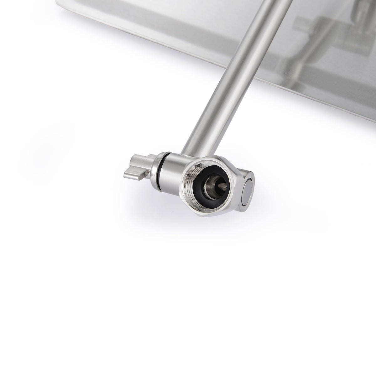 Luxury Rain Shower Head with Adjustable Arm - Brushed Nickel