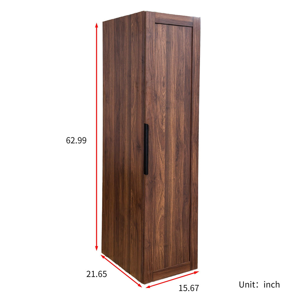 Walnut Buffet Sideboard Cabinet with Adjustable Shelves - Doors & Pantry Storage