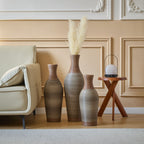 Classic And Neat Floor Vase with High Independent Stand - Multiple Colors