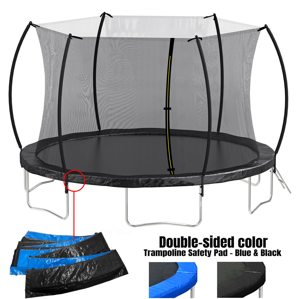 14FT Trampoline with Safety Enclosure Net – Steel Frame