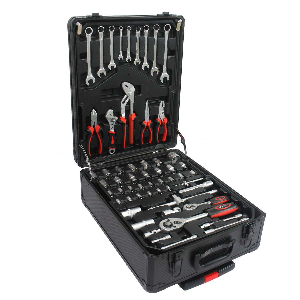 899 Piece Home Repair Tool Set with Rolling Toolbox - Pearl Silver or Black