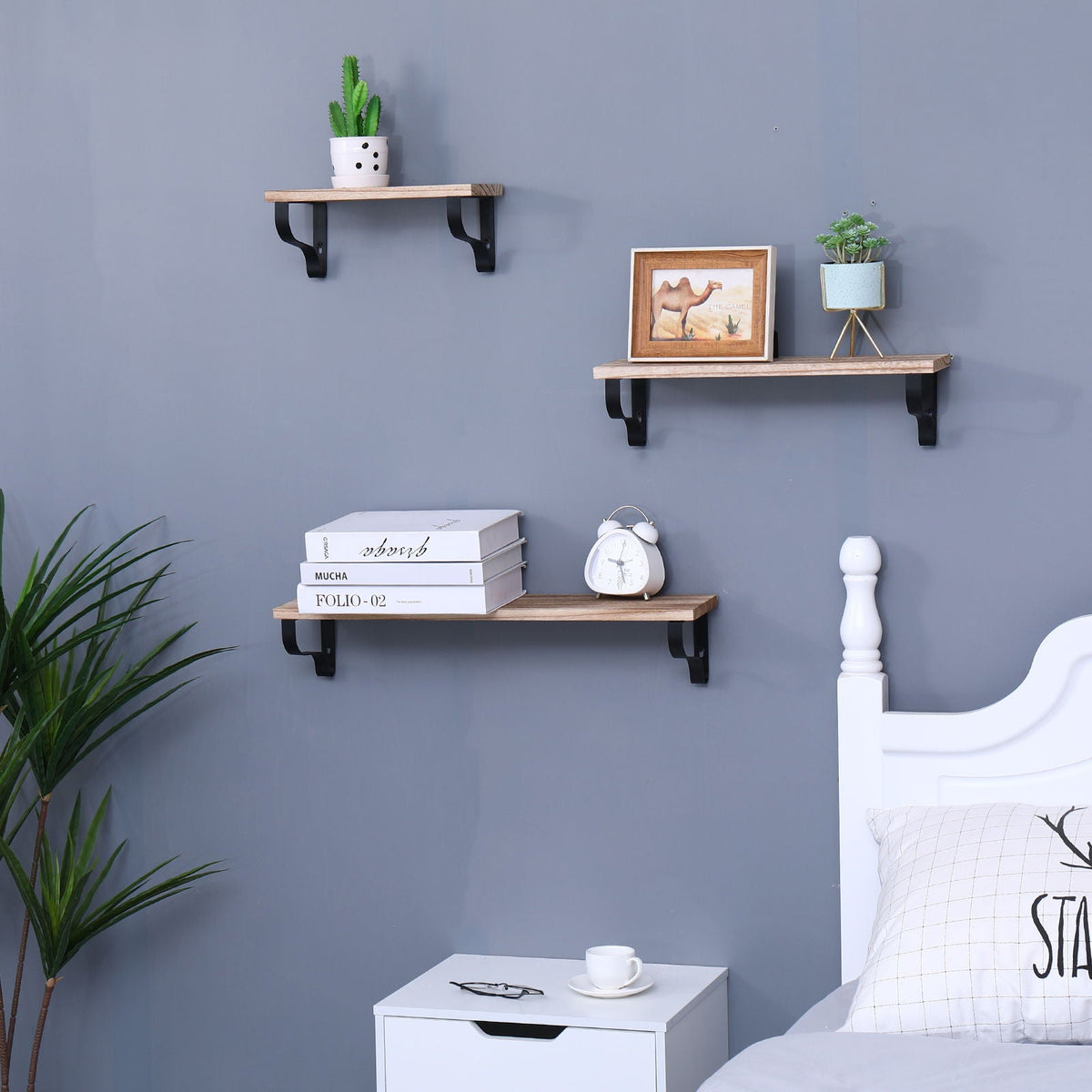 Floating Shelves, Long Wall Shelves (Set of 3)