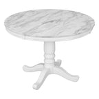 5-Piece Solid Wood Dining Set — White or Dark Gray