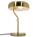Gold Bedside Nightstand Table Lamp with Pull Chain Switch