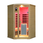 Hemlock Pentagonal Indoor Far Infrared Sauna Room with Digital Controls - Natural Hemlock