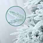 7.5ft Pre-Lit Flocked Artificial Christmas Tree