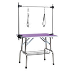 Folding Pet Grooming Table with Adjustable Arm - Multiple Colors