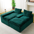 Convertible Modular Sectional Sofa with Twin Seat and Chaise - Multiple Colors