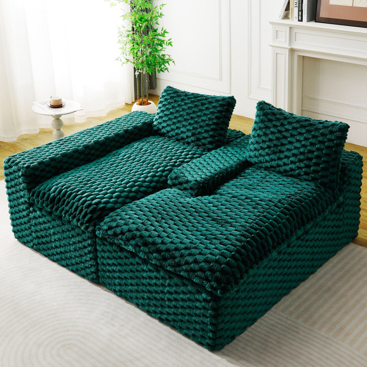 Convertible Modular Sectional Sofa with Twin Seat and Chaise - Multiple Colors