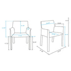 Vogue Dining Chair with Metal Frame - Light Brown or Dark Gray
