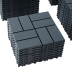 Interlocking Deck Tiles 44 Pack with Easy Installation - Dark Brown or Dark Gray