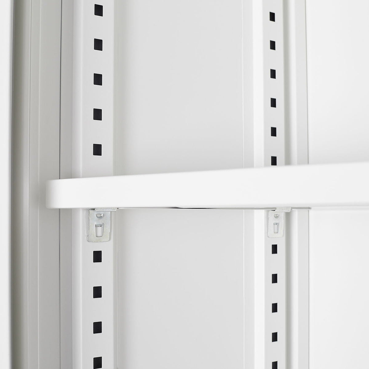 Metal Storage Cabinet With Locking Doors And Adjustable Shelf