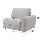 Modular Power Recliner Sectional with Cup Holders and Wireless Charging - Gray