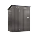 Durable Metal Outdoor Storage Shed with Lockable Door - Gray