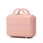 ABS 2-Piece Luggage Set with Spinner Wheels and Combination Lock - Pink