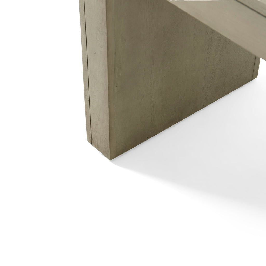 Acacia Wood Dining Bench with Versatile Use - Grey+Taupe