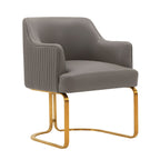 Modern Dining Chair with Solid Wood Frame - Dark Gray, Beige, or Black