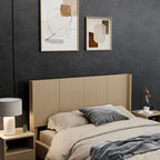 Modern Wide Wall Mounted Fluted Panel Headboard with Fluted Design - Dark Brown or Light Brown