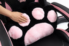 Cute Cat Gaming Chair with Paw Lumbar Cushion - PU-Leather