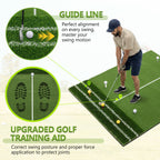 5'x4' Golf Hitting Mat with Guide Line - Heavy Duty Turf Practice