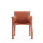 Vogue Dining Chair with Metal Frame - Light Brown or Dark Gray