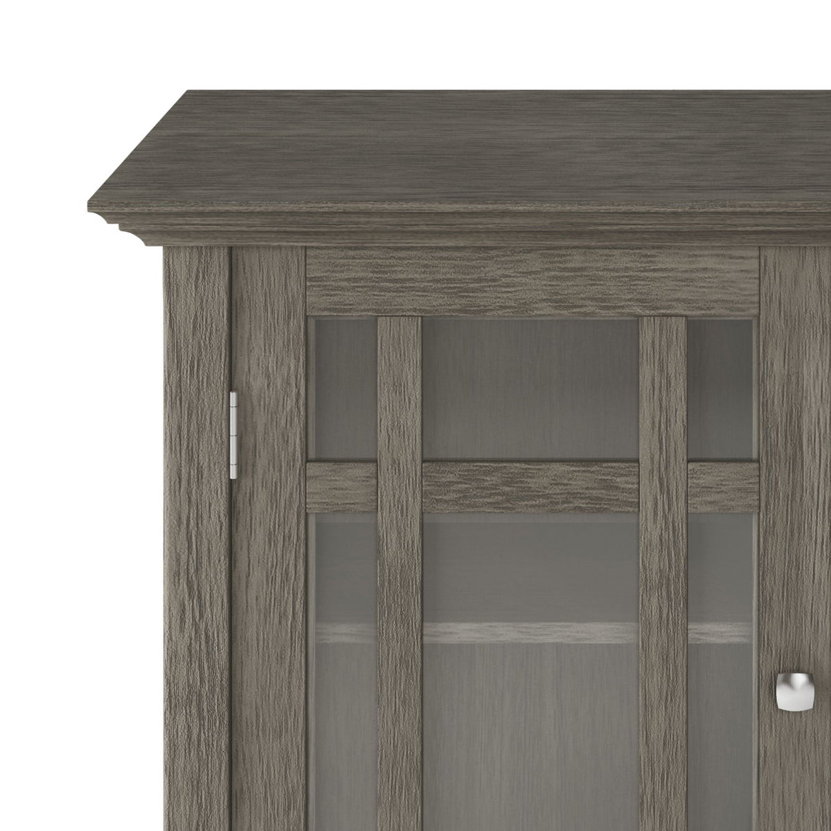 Storage Media Cabinet with Adjustable Shelves - Dark Brown, Light Brown, Dark Gray