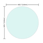 20" Round Tempered Glass Table Top with Flat Polished Edge - Transparent