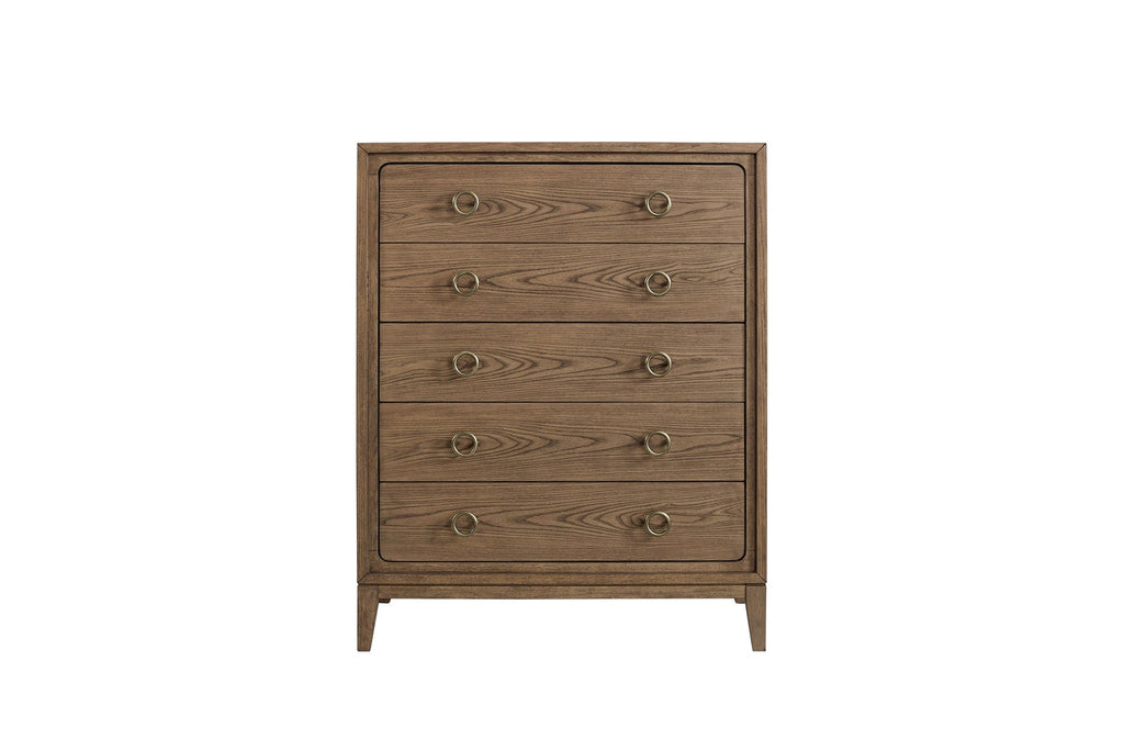 5 Drawer Chest Ample Storage with Cedar & Felt-Lined Drawers - Black or Light Brown