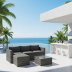 Modern Patio Set With Coffee Table - Weather-Resistant Frame - Multiple Colors