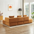 Light Brown Sectional Sofa with Plush Cloud Comfort - Left or Right Facing